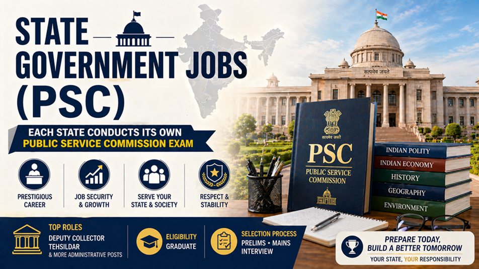 State Government Jobs (PSC) Complete Guide 2026: Eligibility, Exams, Roles & Preparation Roadmap